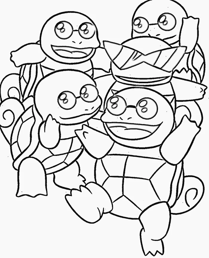 Desenhos de Squirtle Para Colorir 7