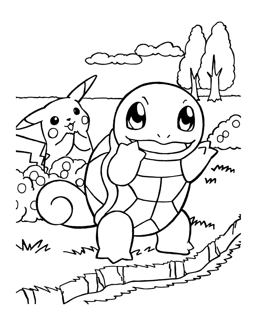 Desenhos de Squirtle Para Colorir 8