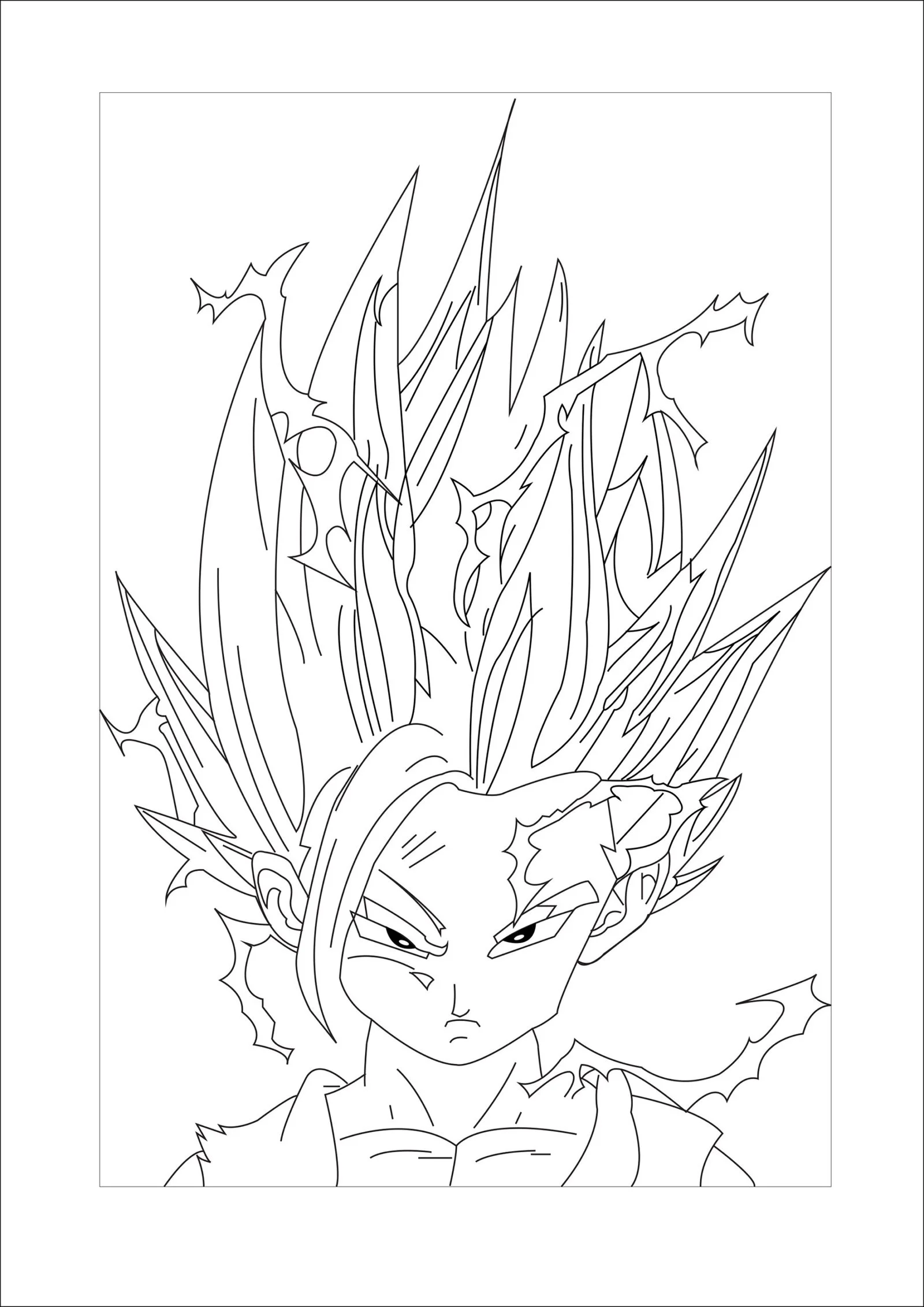 Desenhos de SSJ2 Gohan Para Colorir 1