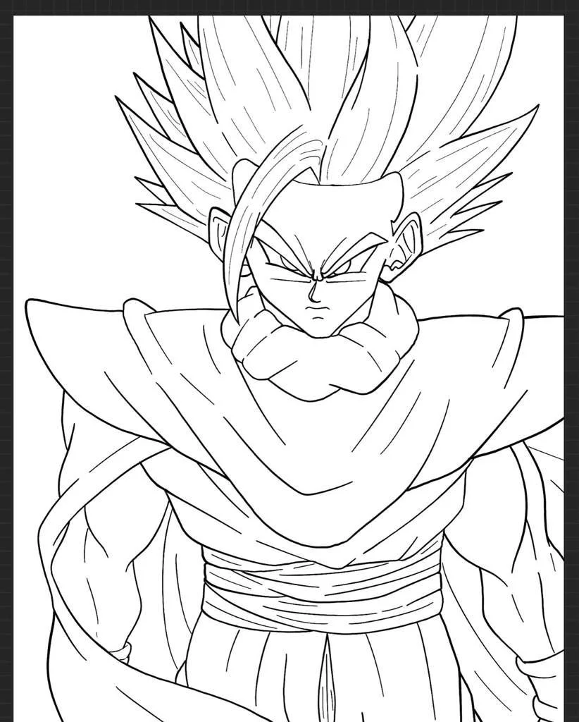 Desenhos de SSJ2 Gohan Para Colorir 12