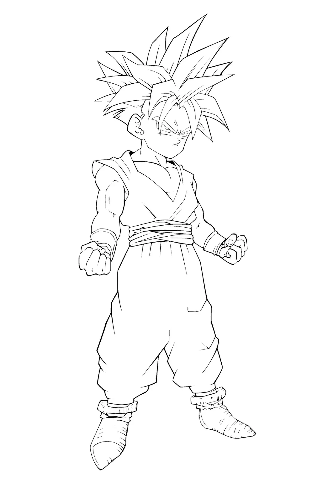 Desenhos de SSJ2 Gohan Para Colorir 14