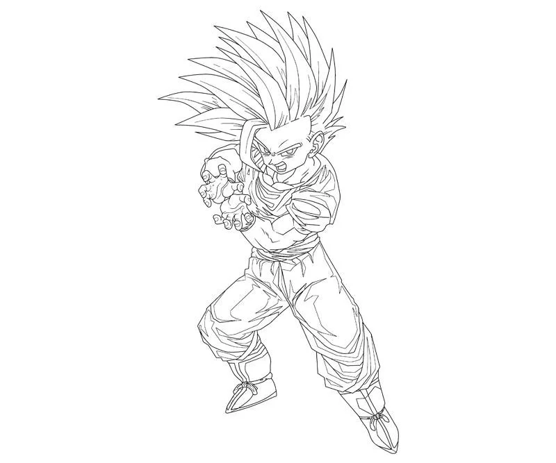 Desenhos de SSJ2 Gohan Para Colorir 18