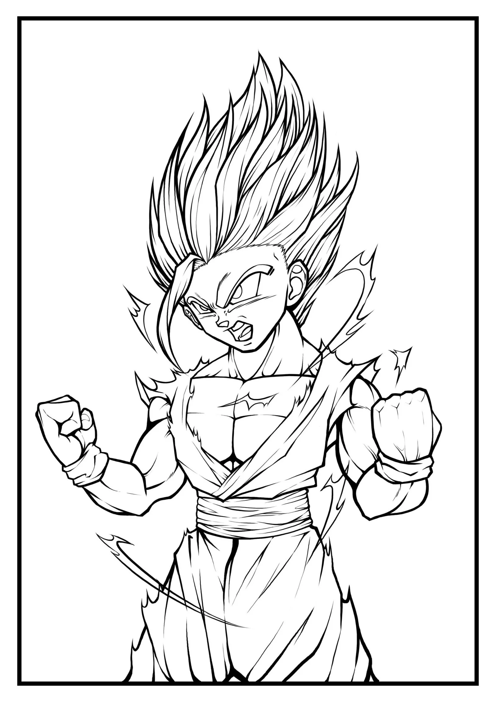 Desenhos de SSJ2 Gohan Para Colorir 21