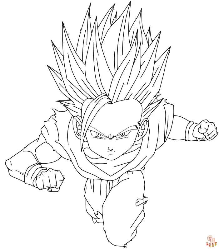 Desenhos de SSJ2 Gohan Para Colorir 3