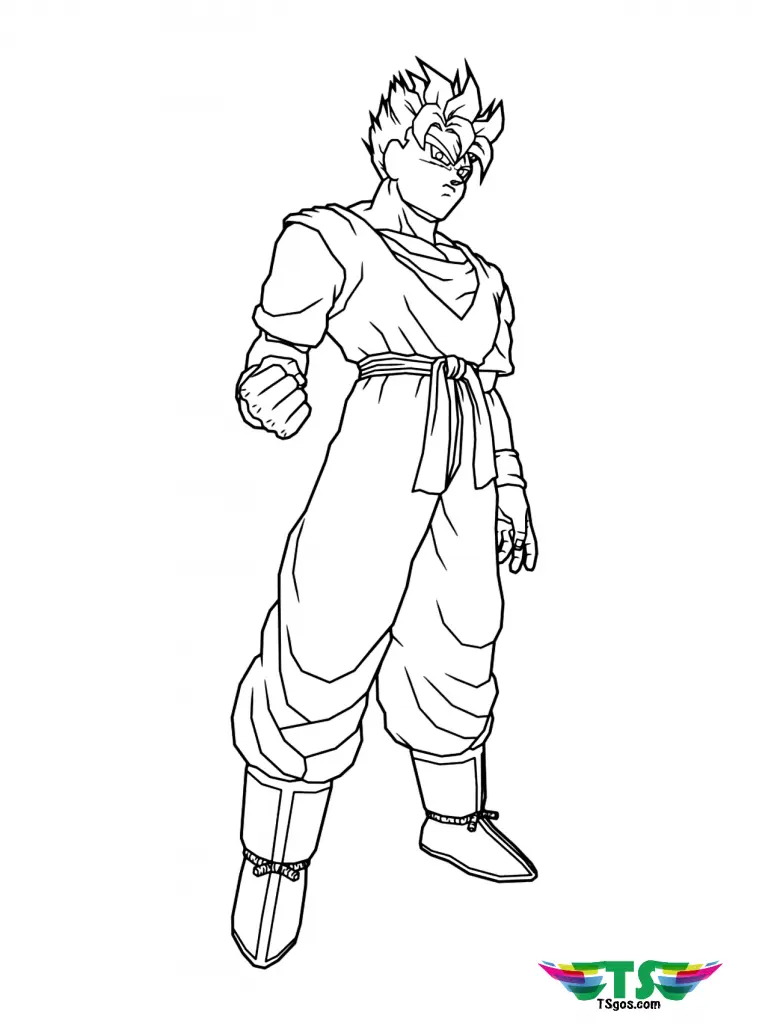 Desenhos de SSJ2 Gohan Para Colorir 6