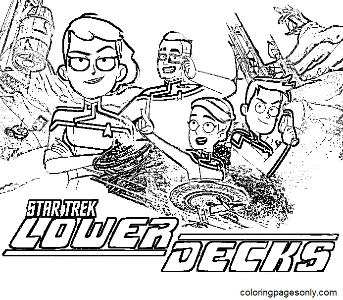 Desenhos de Star Trek Lower Decks Para Colorir 2