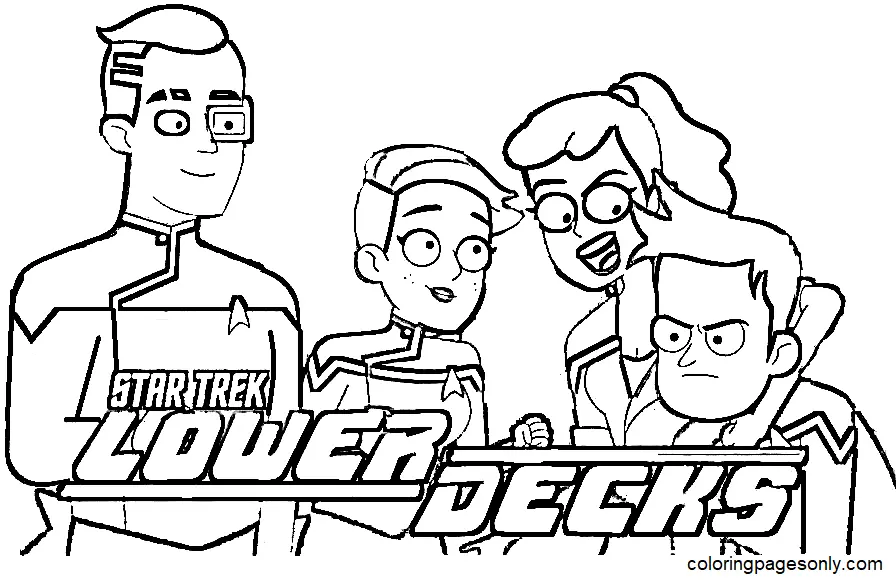 Desenhos de Star Trek Lower Decks Para Colorir 9