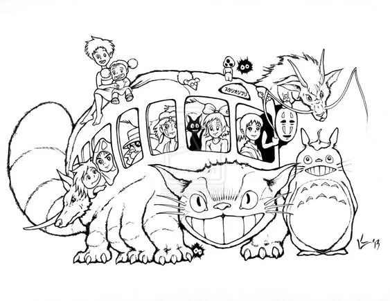 Desenhos de Studio Ghibli Para Colorir 23