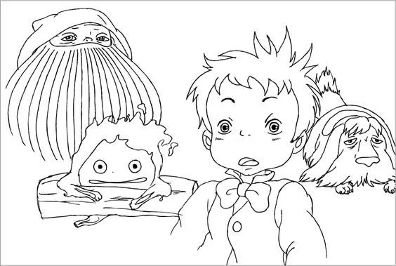 Desenhos de Studio Ghibli Para Colorir 24