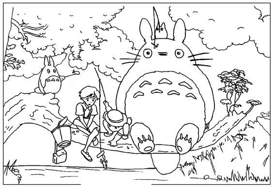 Desenhos de Studio Ghibli Para Colorir 31