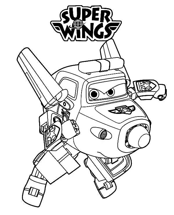 Desenhos de Super Wings Para Colorir 16