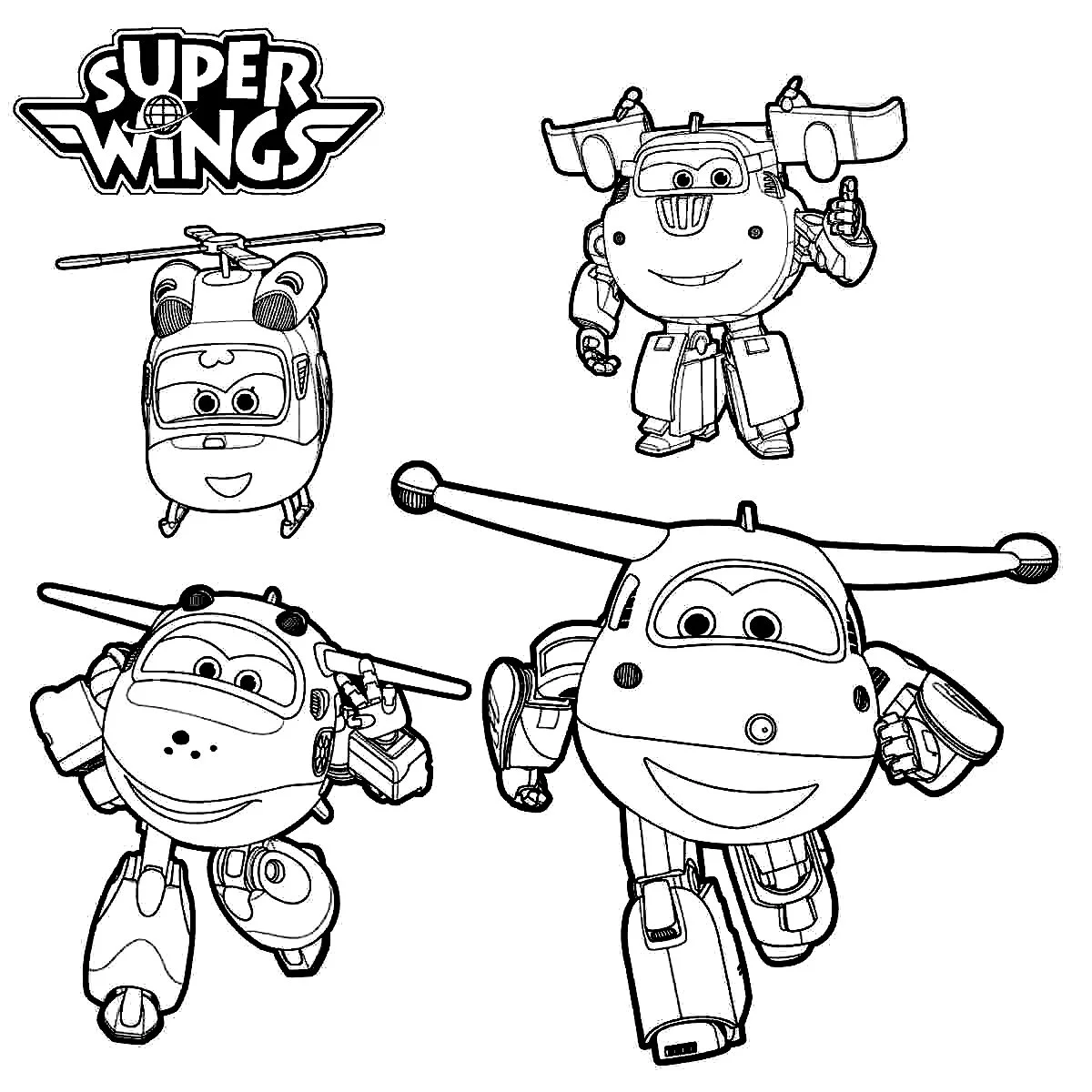 Desenhos de Super Wings Para Colorir 6