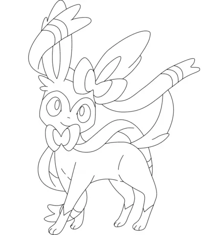 Desenhos de Sylveon Para Colorir 1