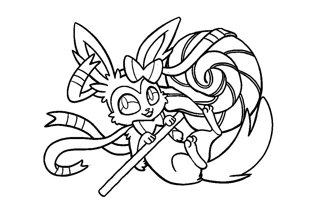 Desenhos de Sylveon Para Colorir 10