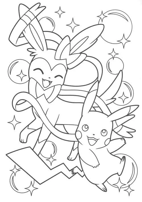 Desenhos de Sylveon Para Colorir 15