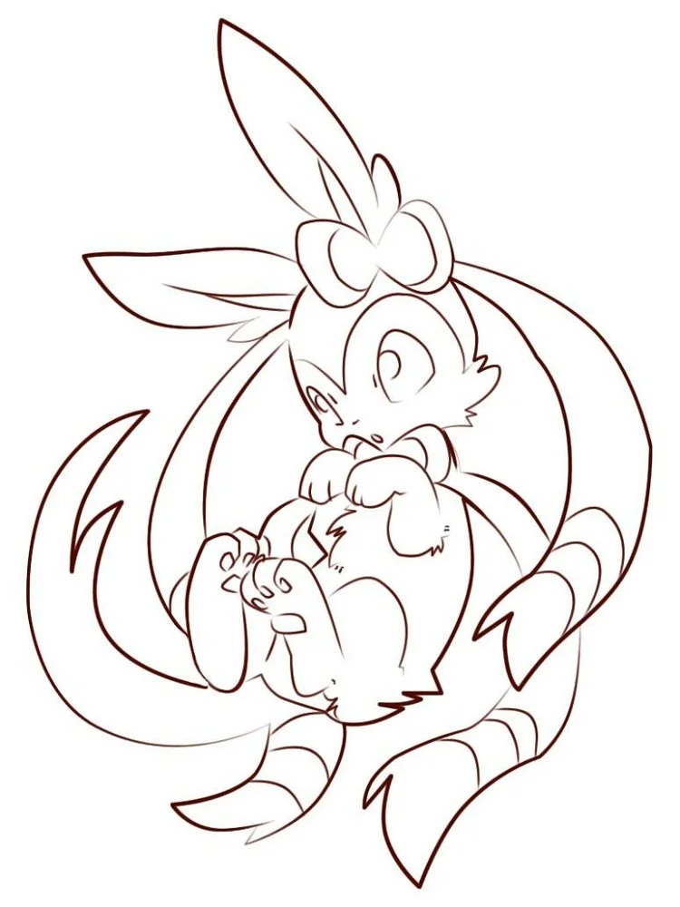 Desenhos de Sylveon Para Colorir 8