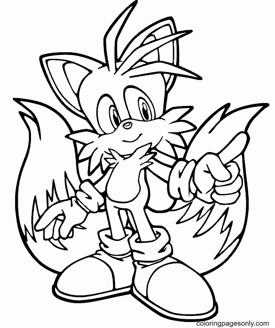 Desenhos de Tails Para Colorir 15