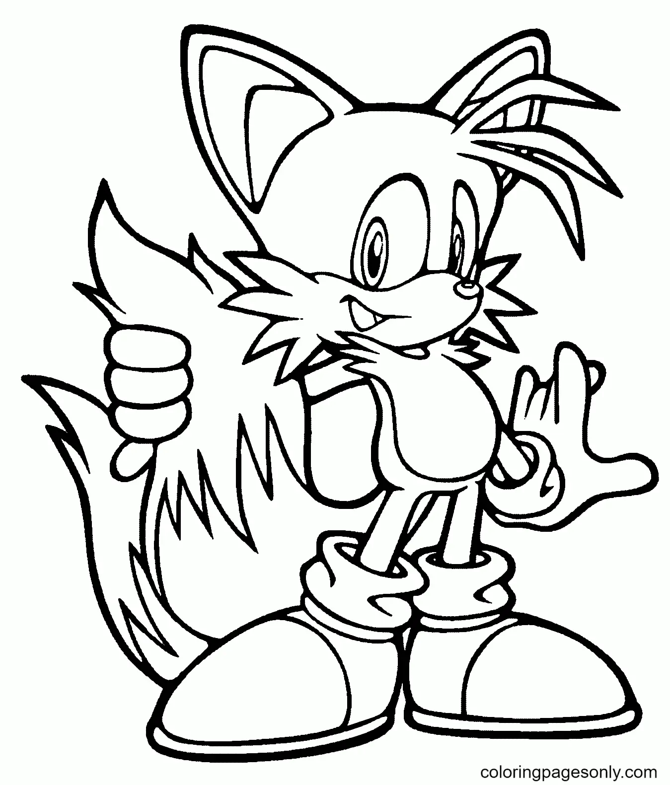 Desenhos de Tails Para Colorir 3