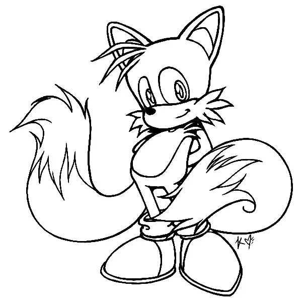 Desenhos de Tails Para Colorir 43