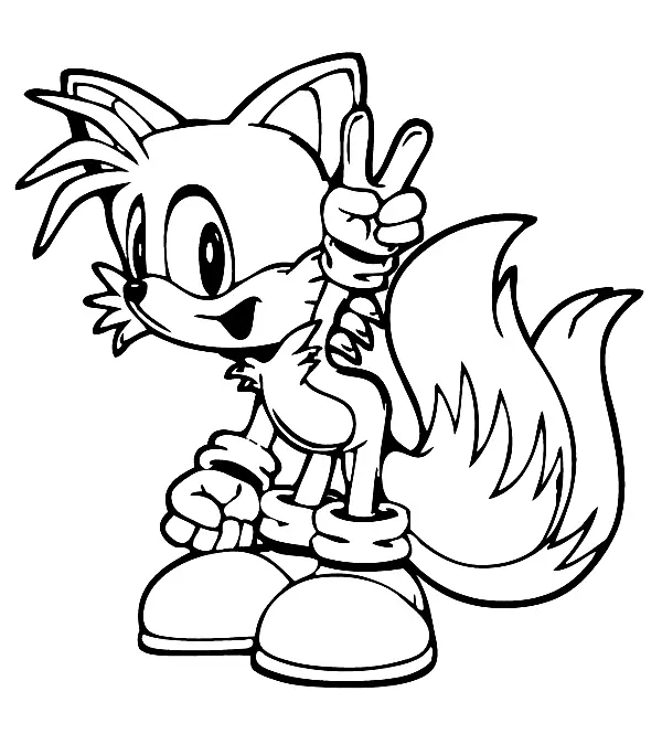 Desenhos de Tails Para Colorir 47