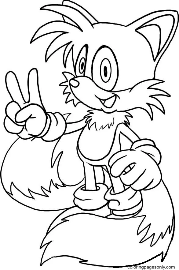 Desenhos de Tails Para Colorir 7