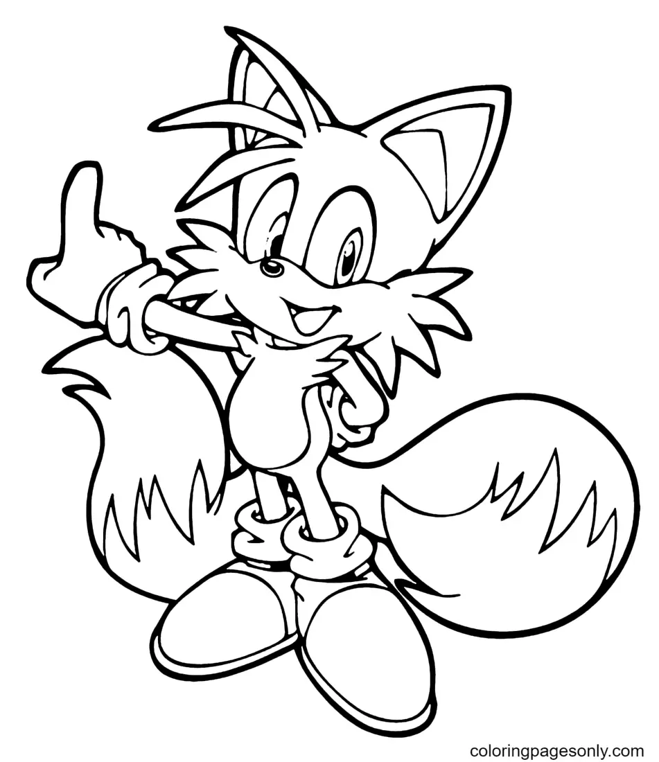 Desenhos de Tails Para Colorir 9