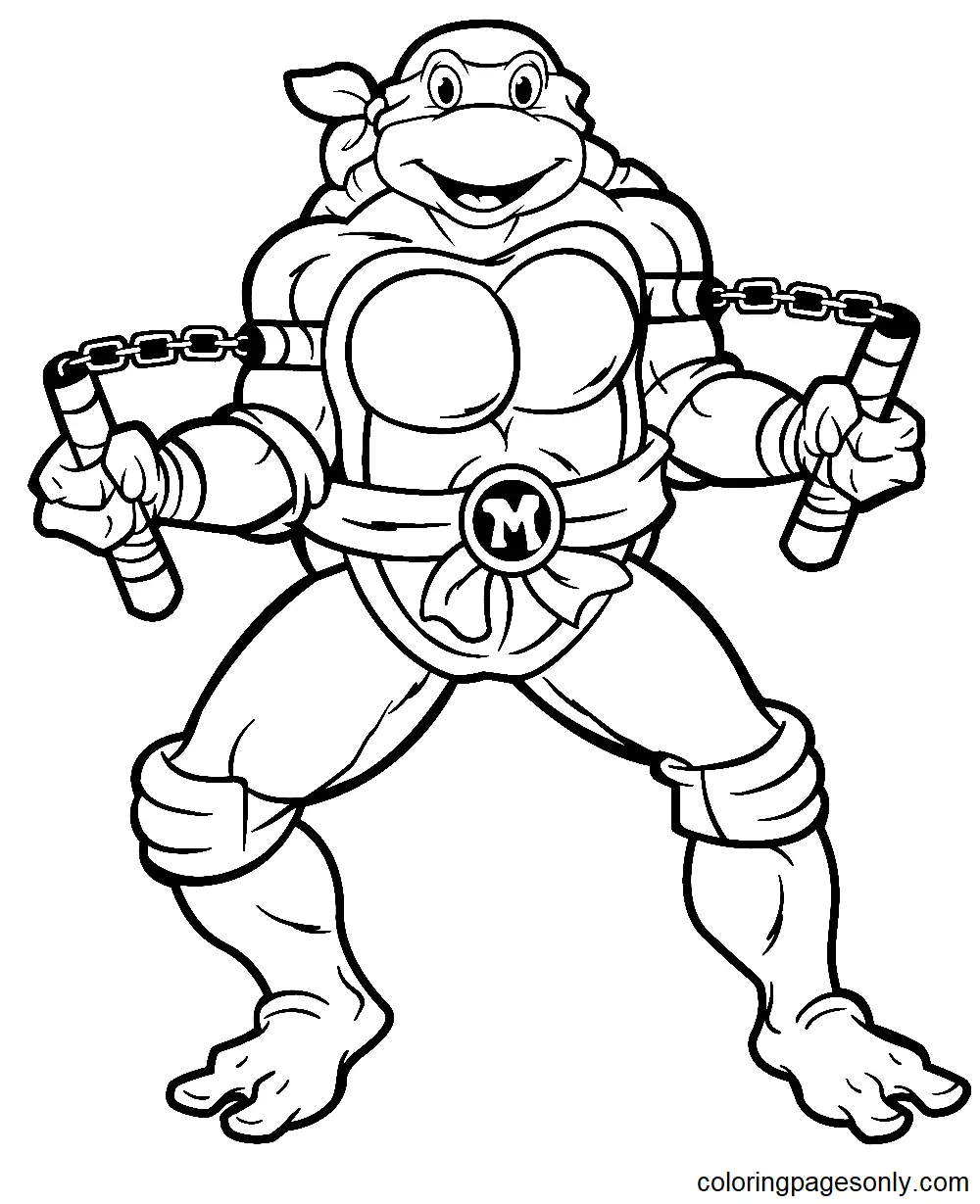 Desenhos de Tartarugas ninjas Para Colorir 11