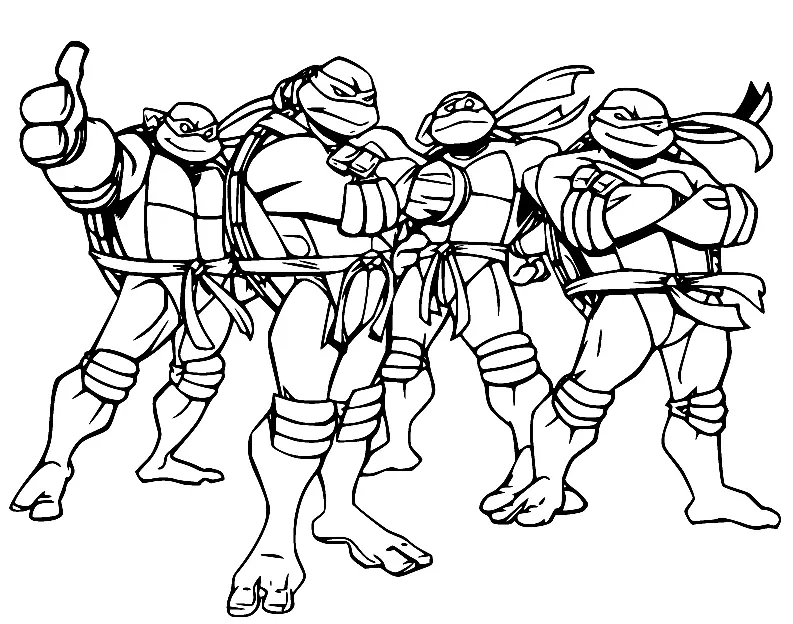 Desenhos de Tartarugas ninjas Para Colorir 14