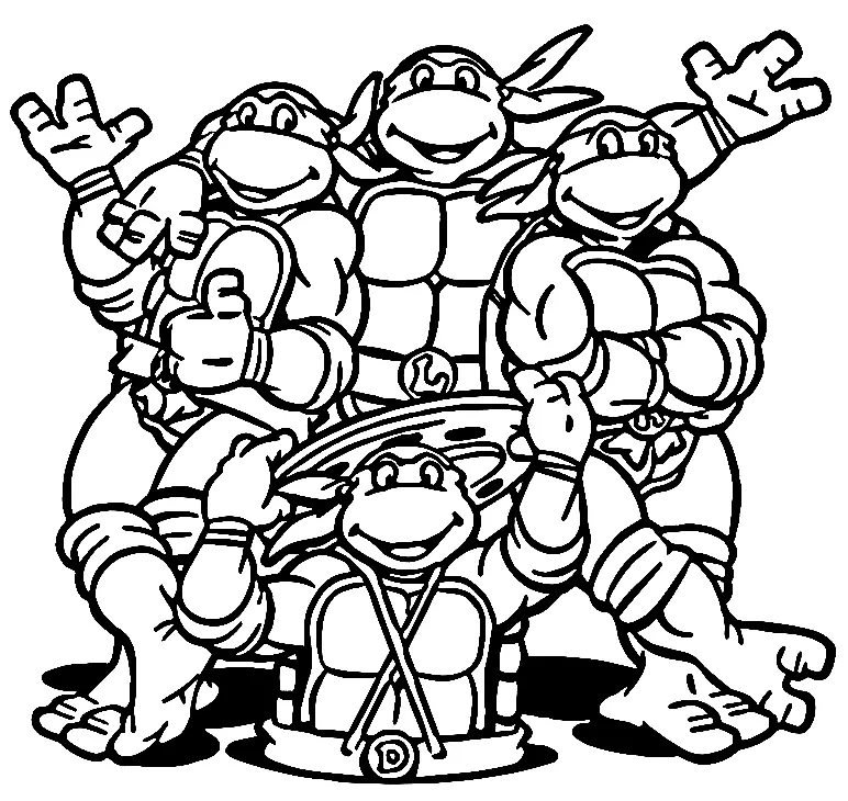 Desenhos de Tartarugas ninjas Para Colorir 16