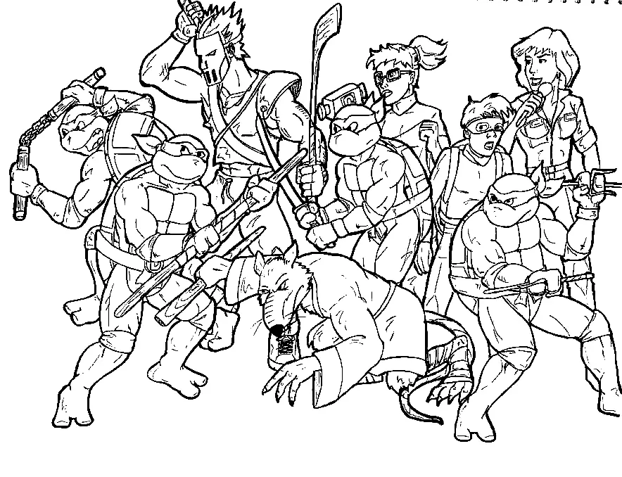 Desenhos de Tartarugas ninjas Para Colorir 18