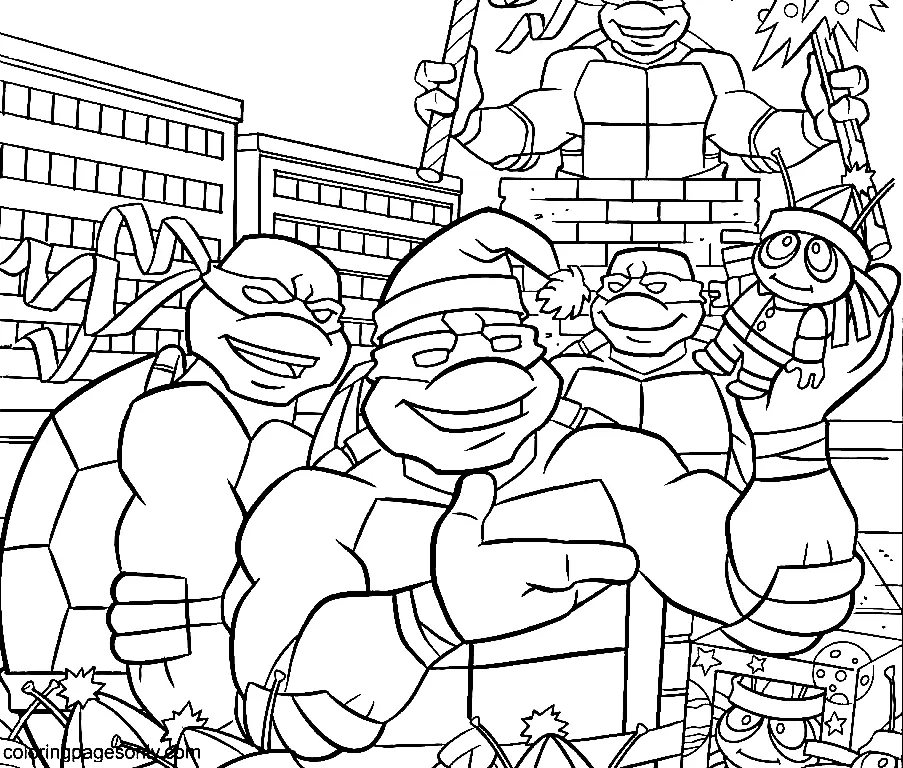 Desenhos de Tartarugas ninjas Para Colorir 19