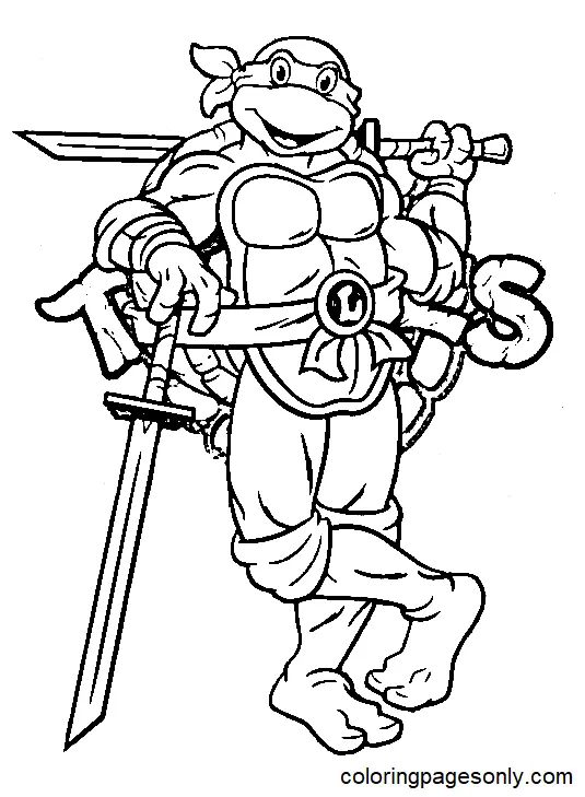 Desenhos de Tartarugas ninjas Para Colorir 34