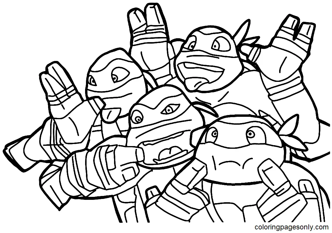 Desenhos de Tartarugas ninjas Para Colorir 37