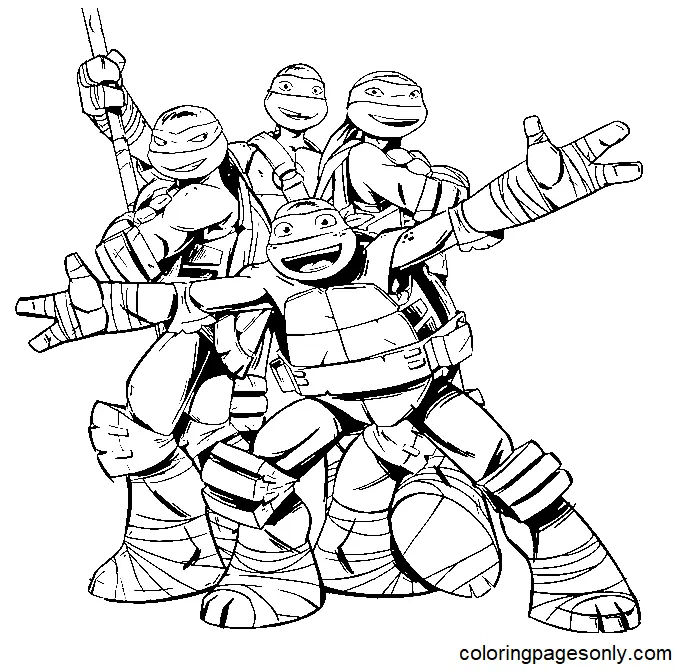 Desenhos de Tartarugas ninjas Para Colorir 40