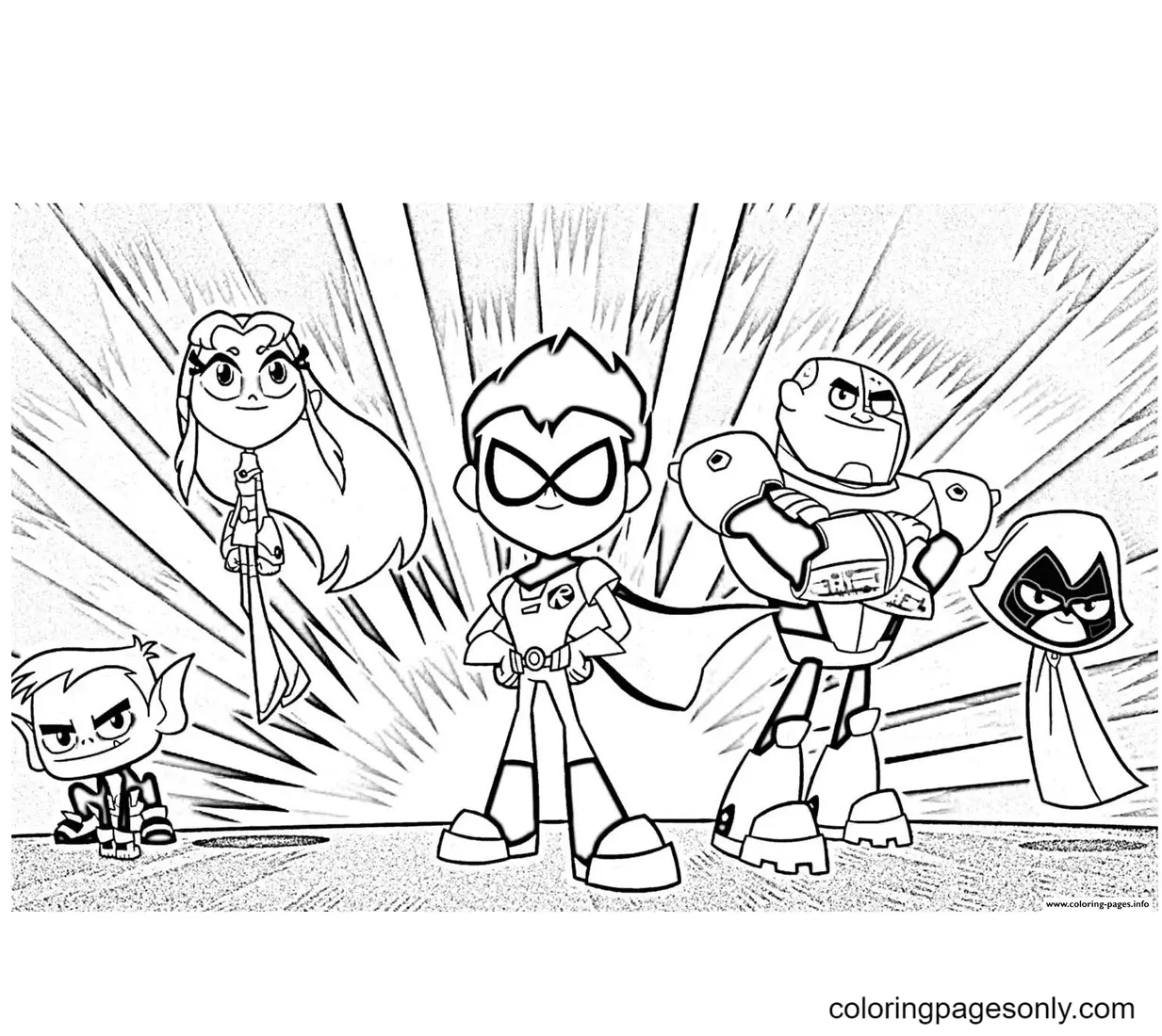 Desenhos de Teen Titans Go Para Colorir 1