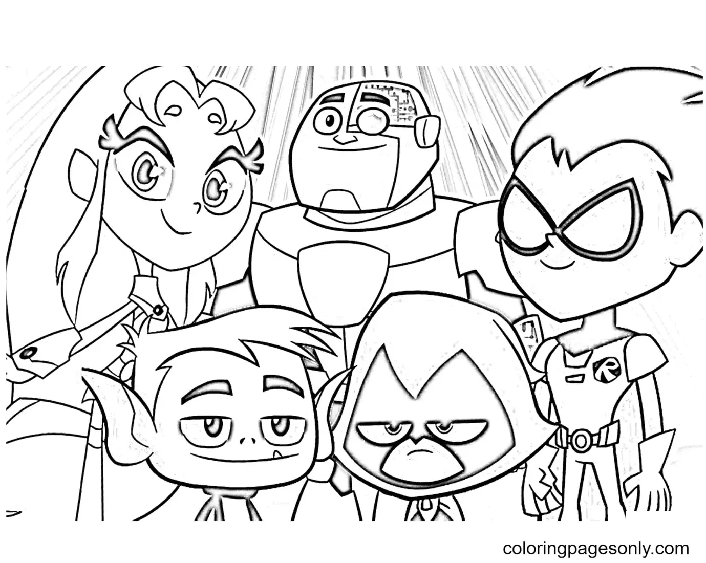 Desenhos de Teen Titans Go Para Colorir 10