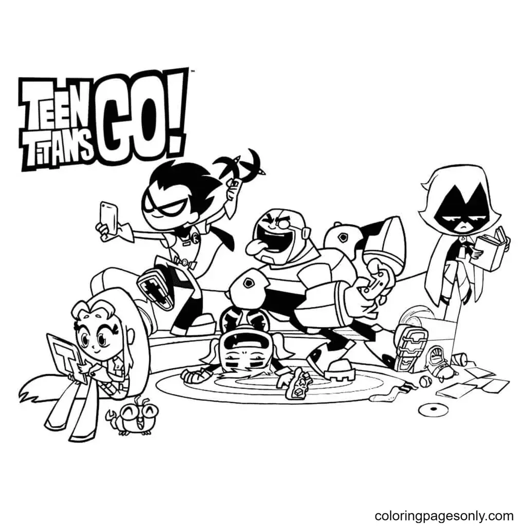 Desenhos de Teen Titans Go Para Colorir 12