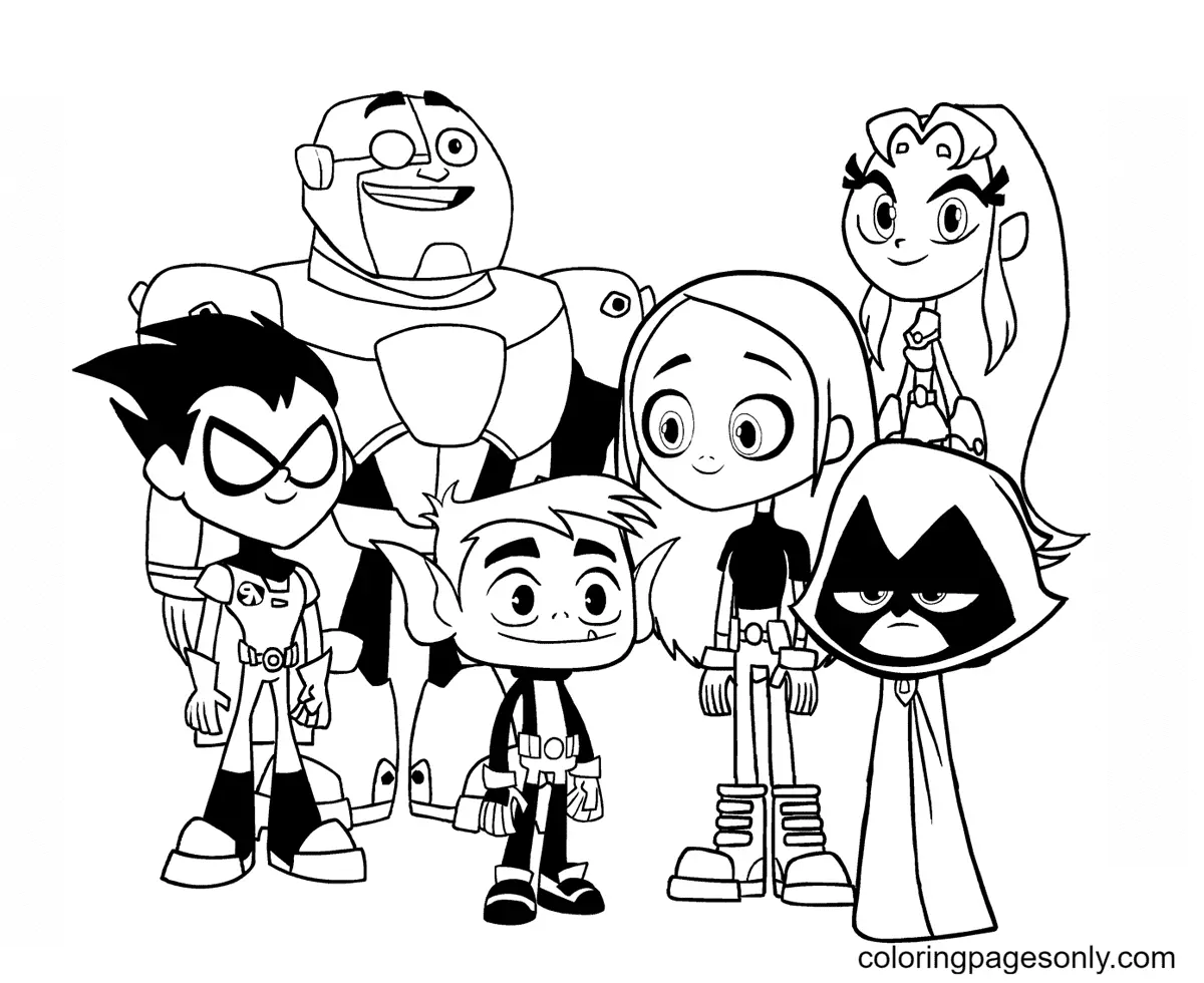 Desenhos de Teen Titans Go Para Colorir 13