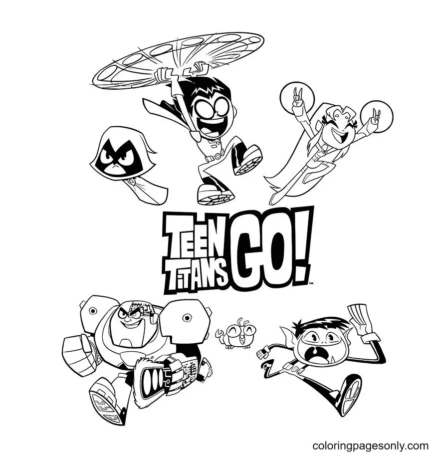 Desenhos de Teen Titans Go Para Colorir 18