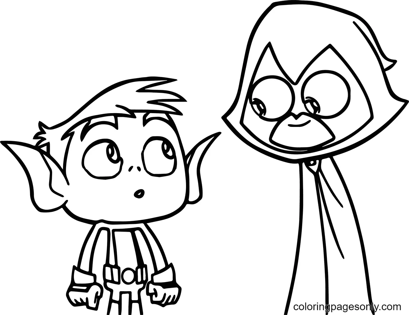 Desenhos de Teen Titans Go Para Colorir 19