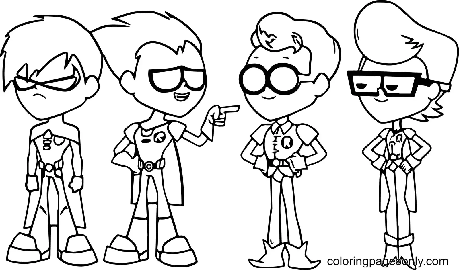 Desenhos de Teen Titans Go Para Colorir 21