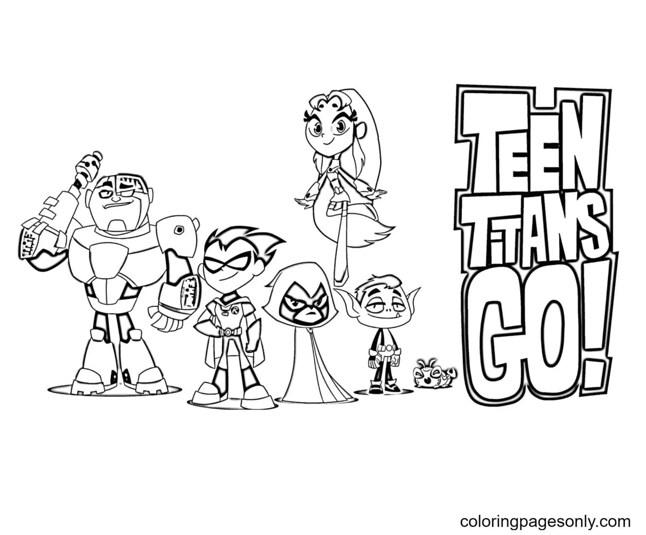 Desenhos de Teen Titans Go Para Colorir 28