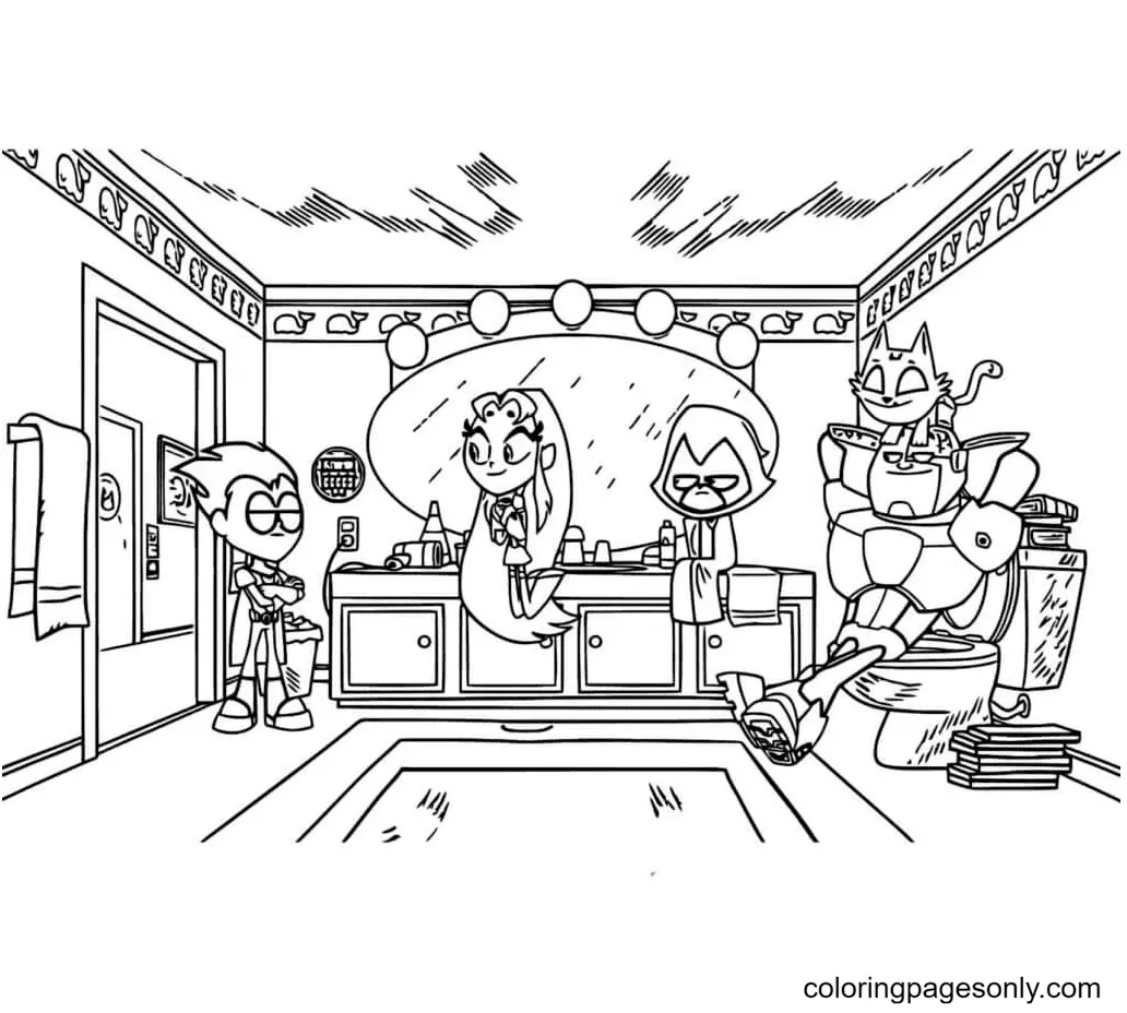 Desenhos de Teen Titans Go Para Colorir 31