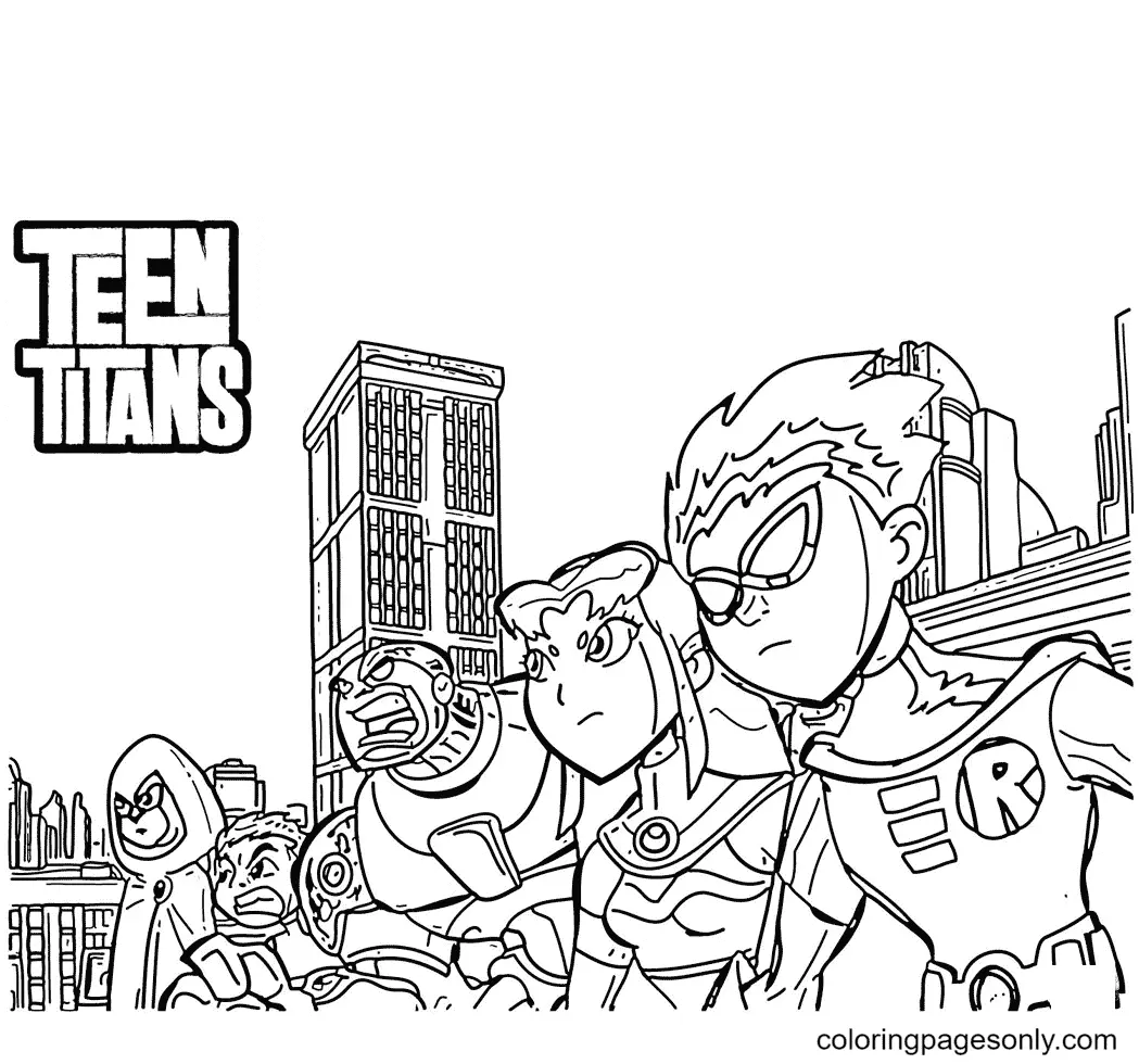 Desenhos de Teen Titans Go Para Colorir 37