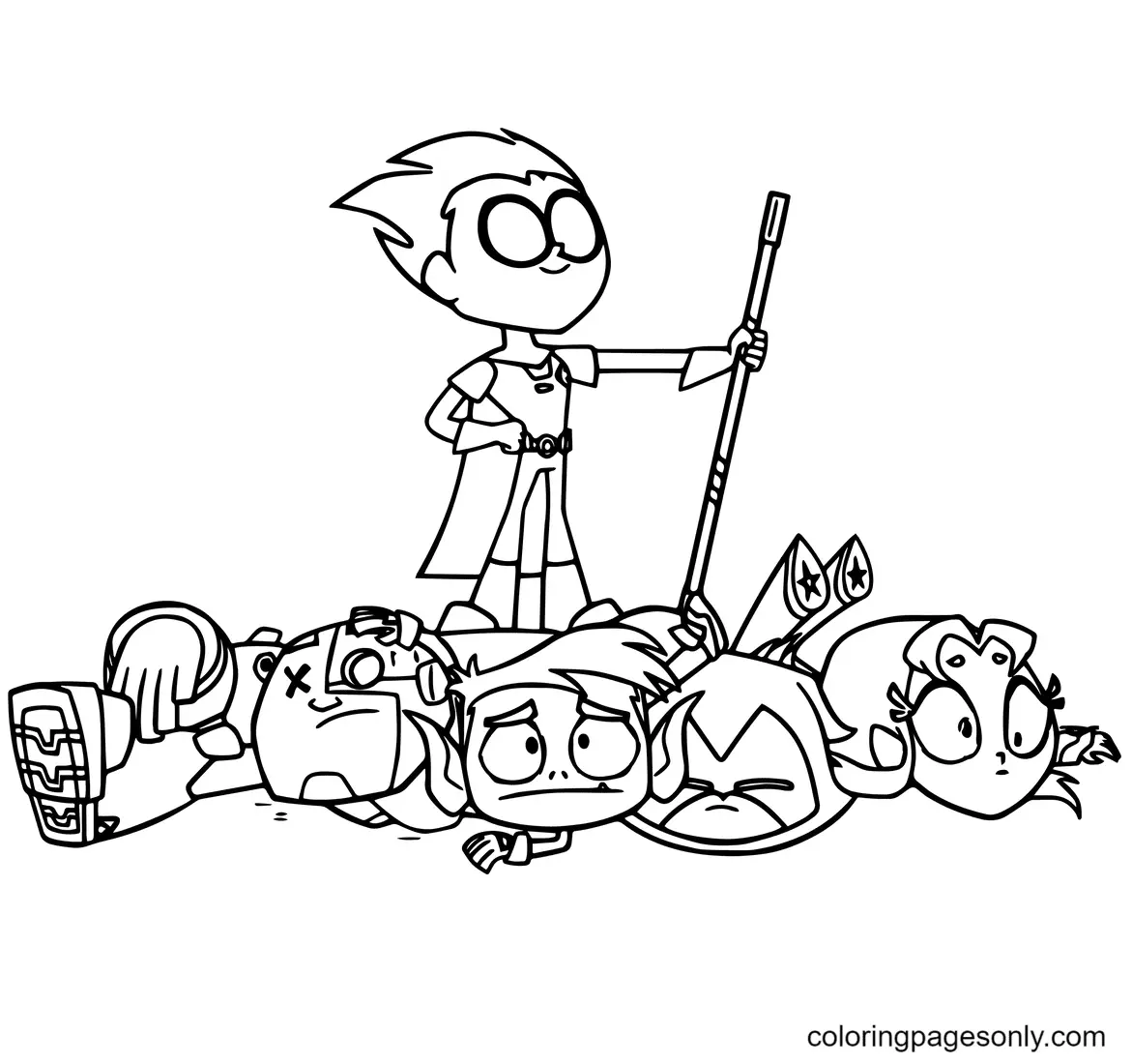 Desenhos de Teen Titans Go Para Colorir 38