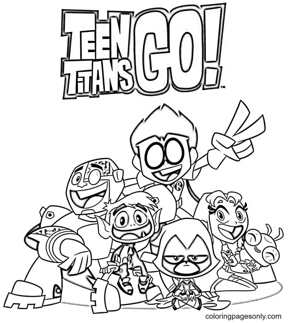 Desenhos de Teen Titans Go Para Colorir 4