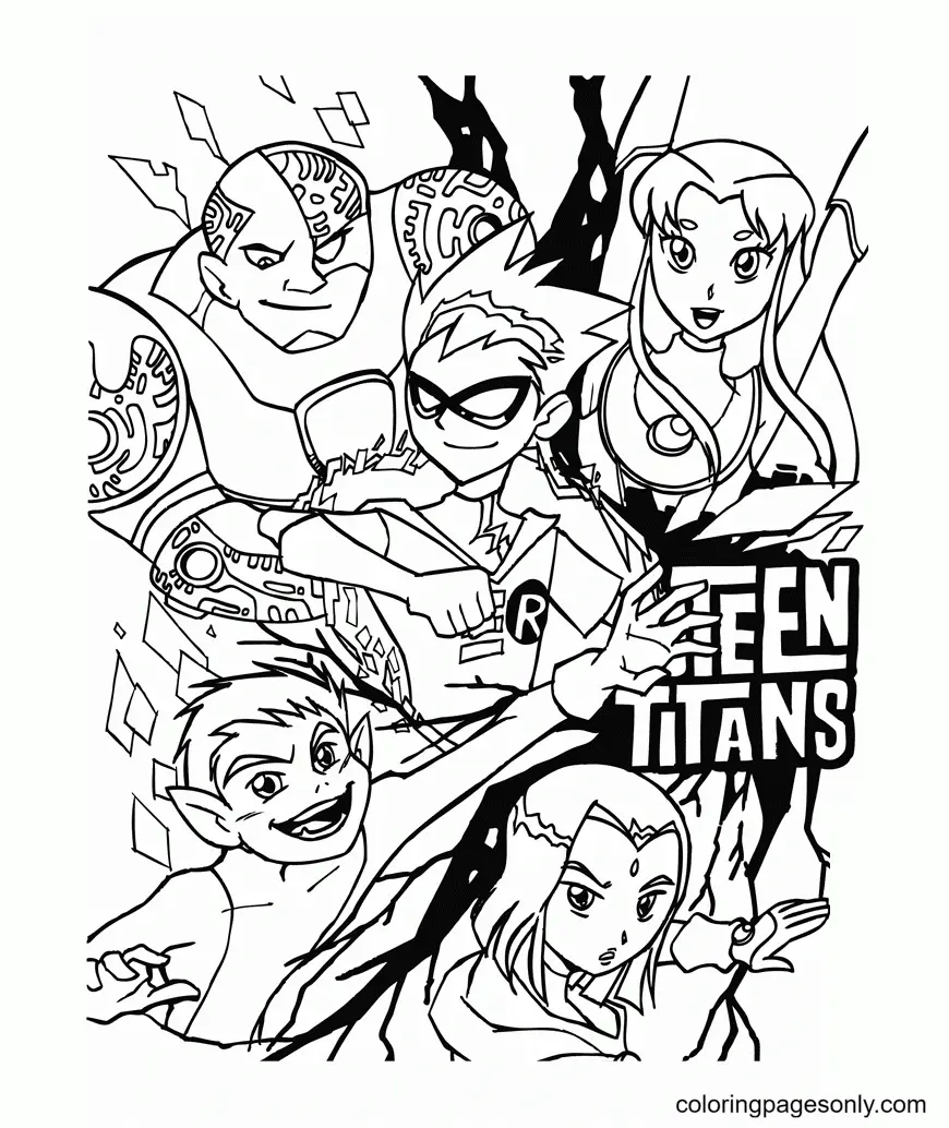 Desenhos de Teen Titans Go Para Colorir 42