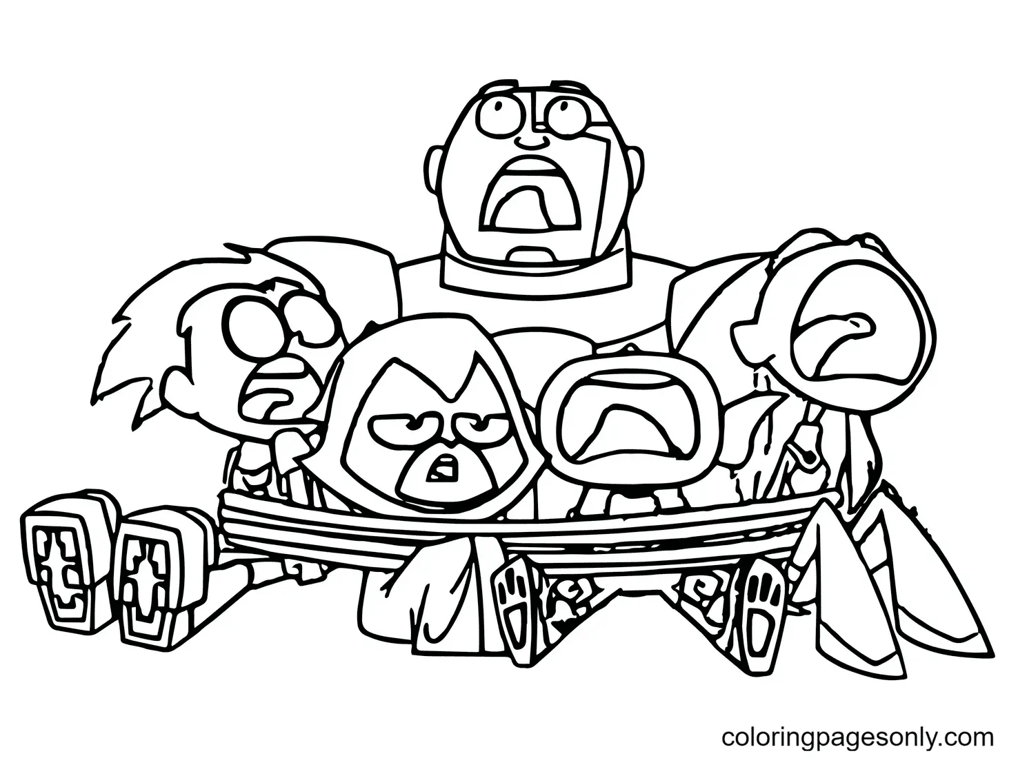 Desenhos de Teen Titans Go Para Colorir 44