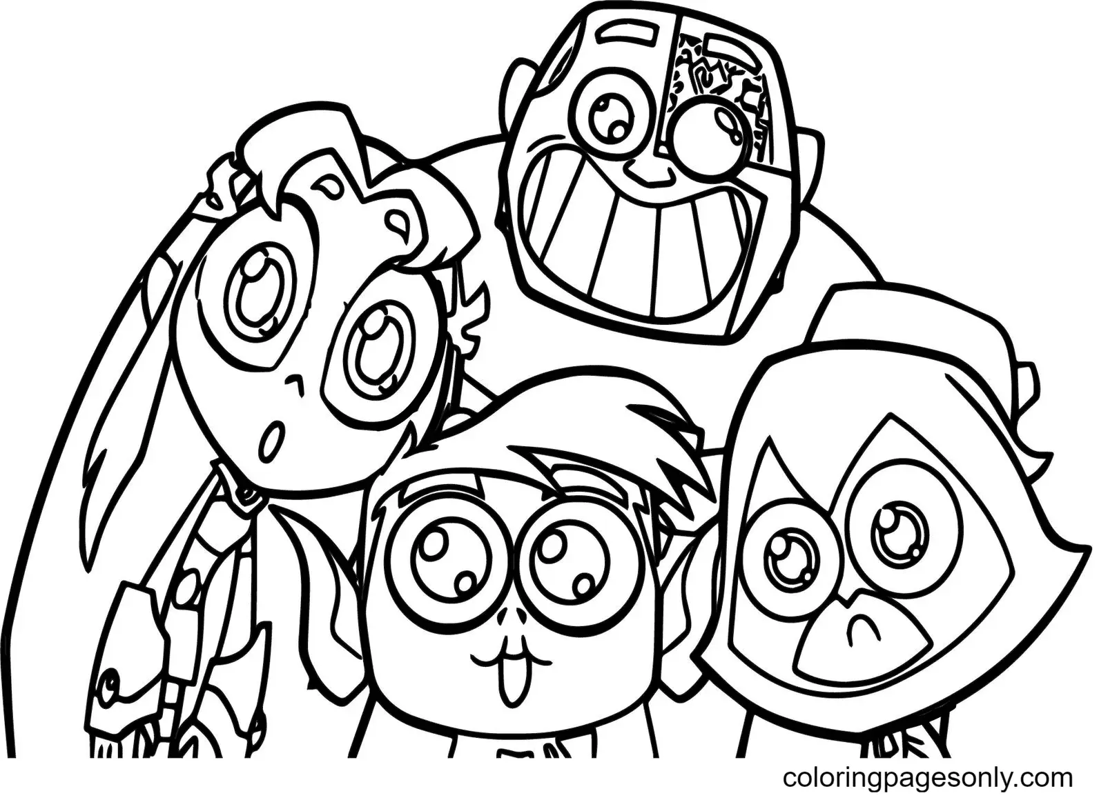 Desenhos de Teen Titans Go Para Colorir 48