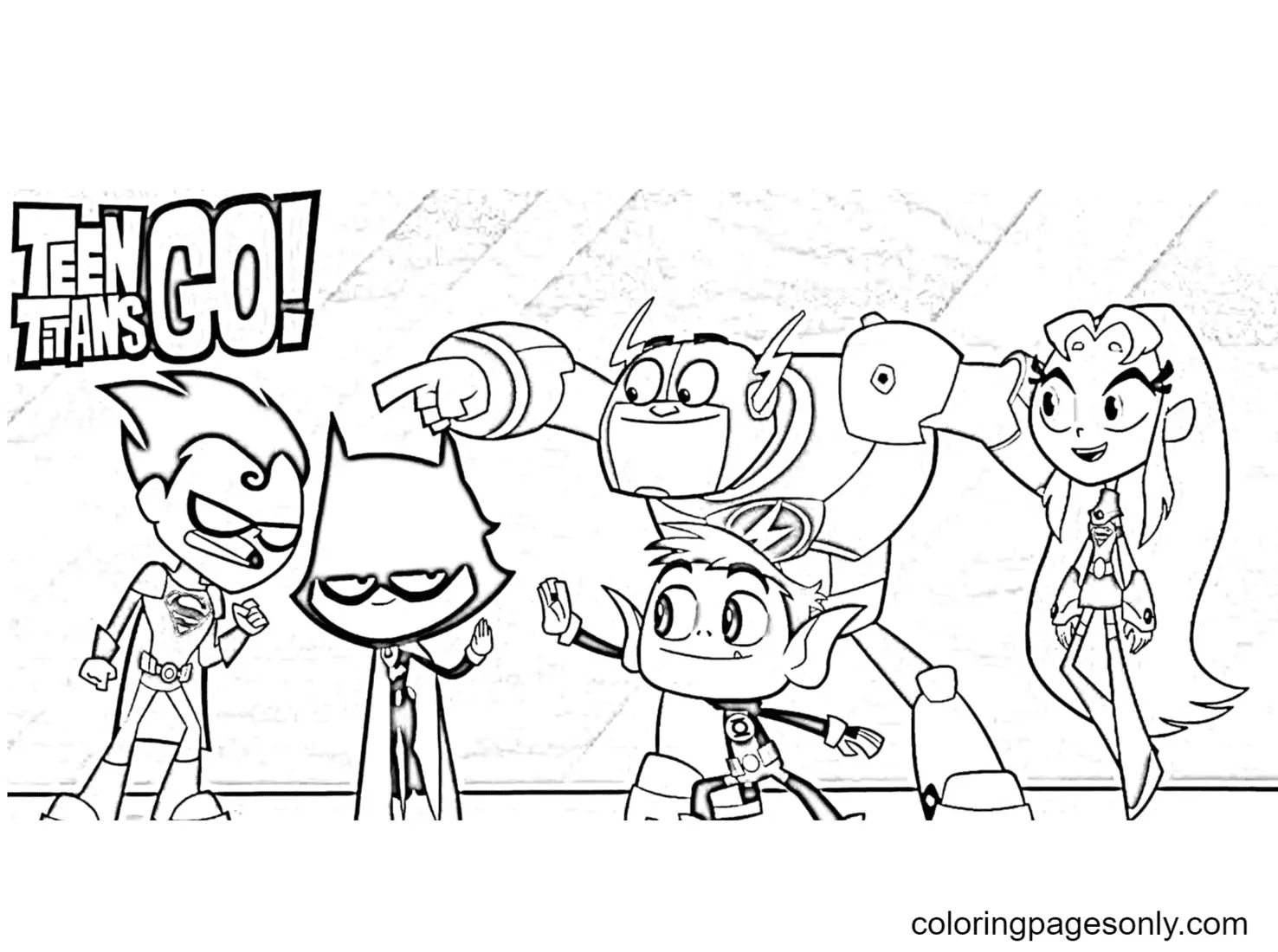 Desenhos de Teen Titans Go Para Colorir 5